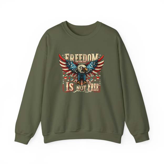 Sweatshirt — 'Freedom Is Not Free' American Eagle Patriotic Crewneck