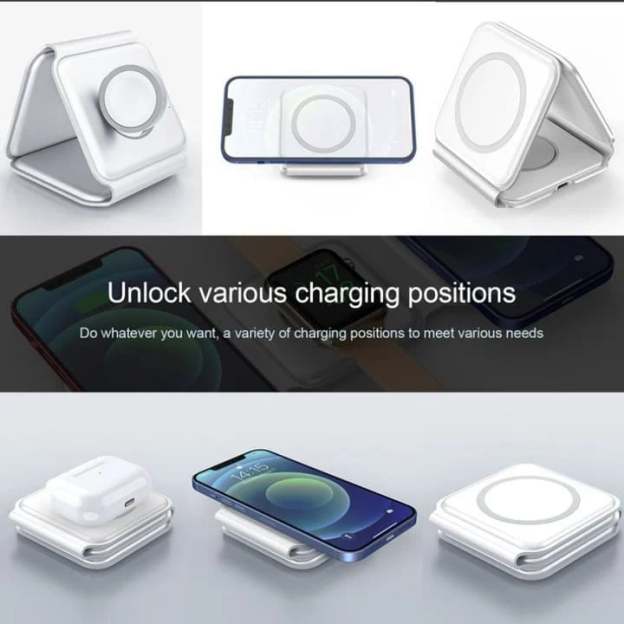 3 in 1 Portable Wireless Travel Charger
