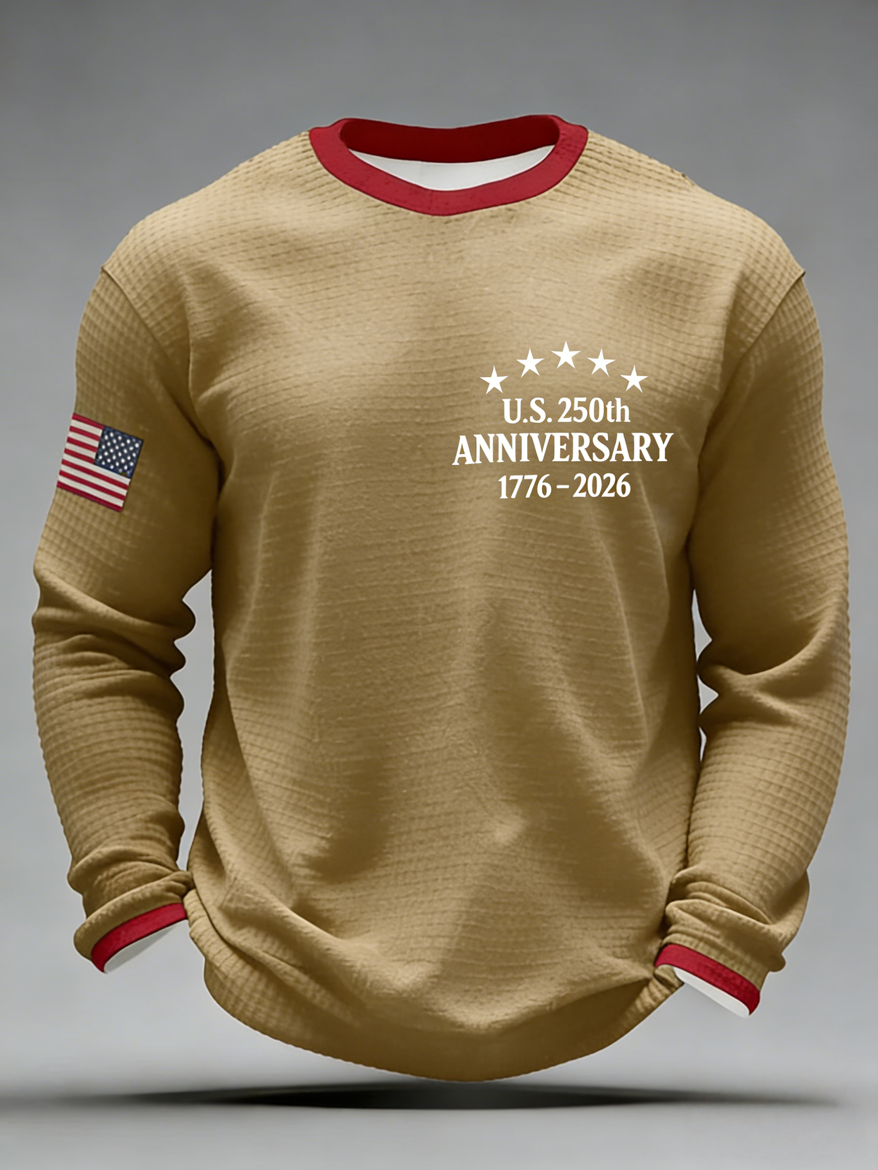 Men'S Casual T-Shirt With American 250th Anniversary Print