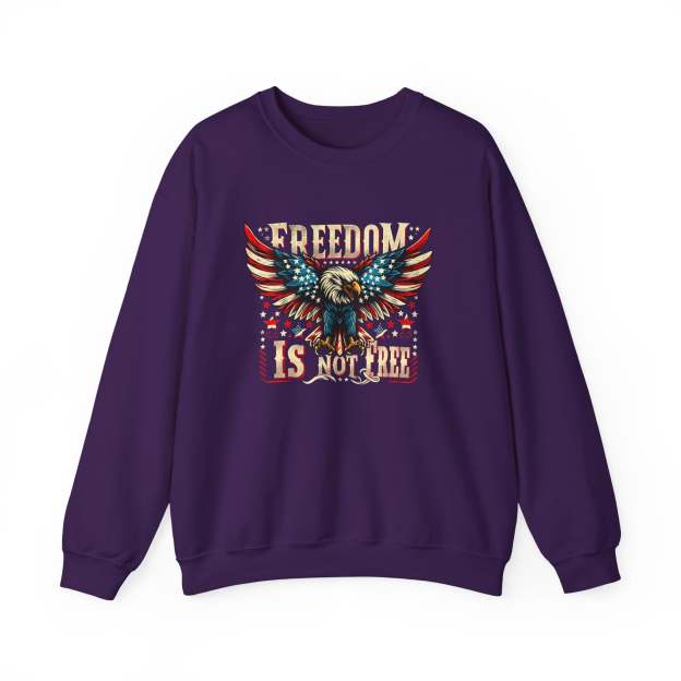 Sweatshirt — 'Freedom Is Not Free' American Eagle Patriotic Crewneck
