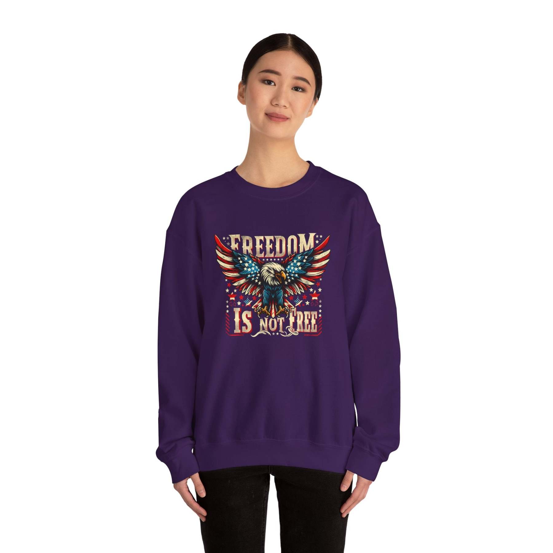 Sweatshirt — 'Freedom Is Not Free' American Eagle Patriotic Crewneck