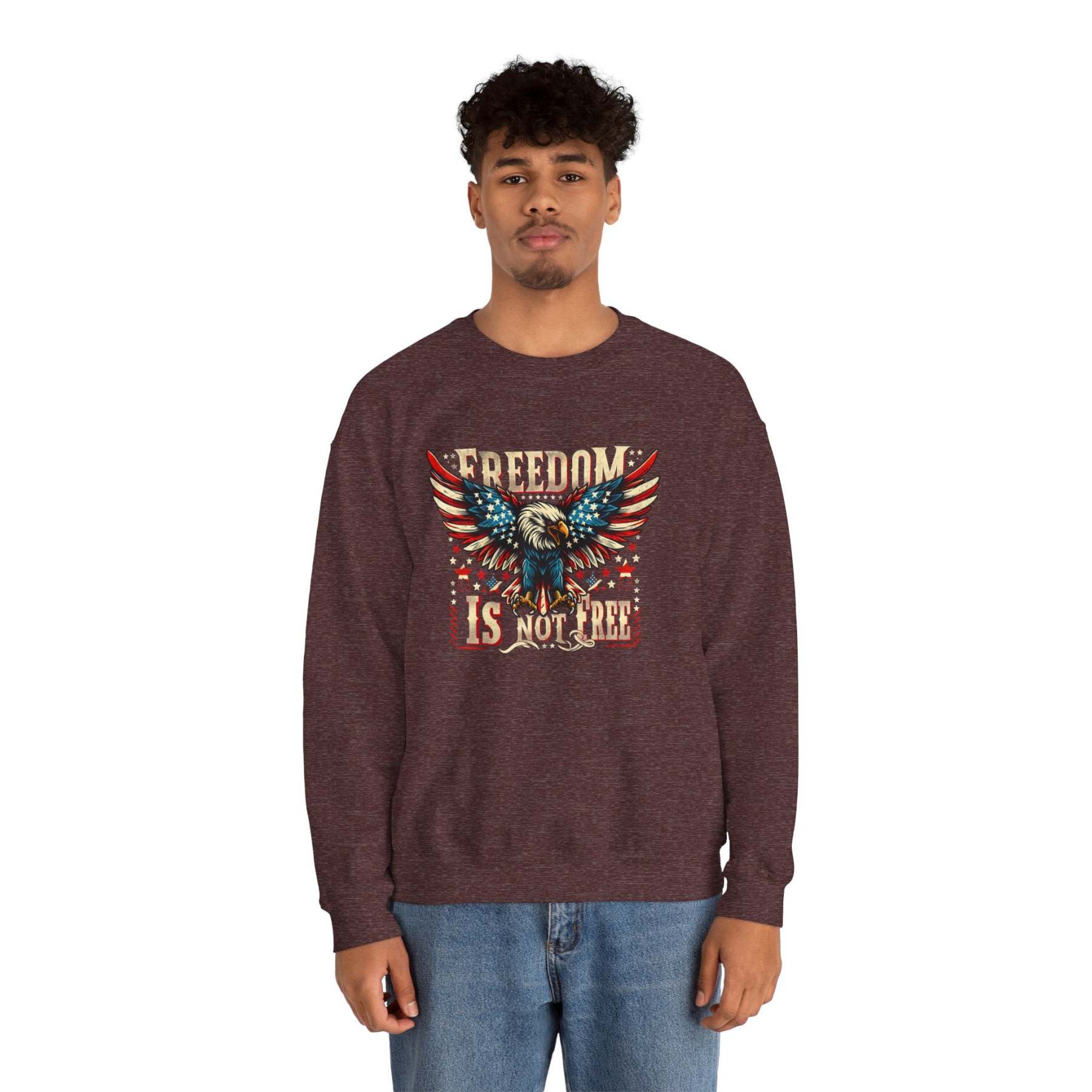 Sweatshirt — 'Freedom Is Not Free' American Eagle Patriotic Crewneck