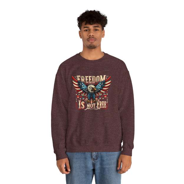 Sweatshirt — 'Freedom Is Not Free' American Eagle Patriotic Crewneck