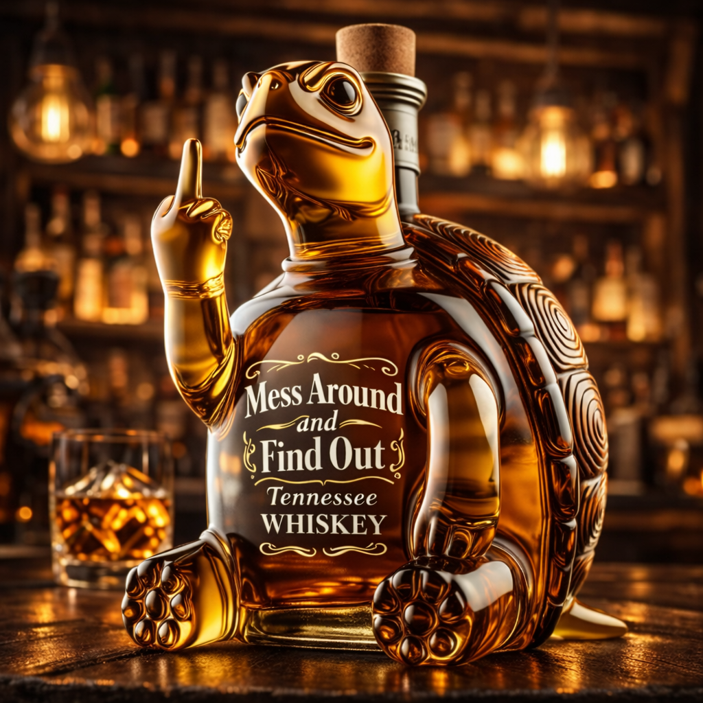 🐶 French Bulldog Whiskey Decanter – "Mess Around and Find Out" 🐾