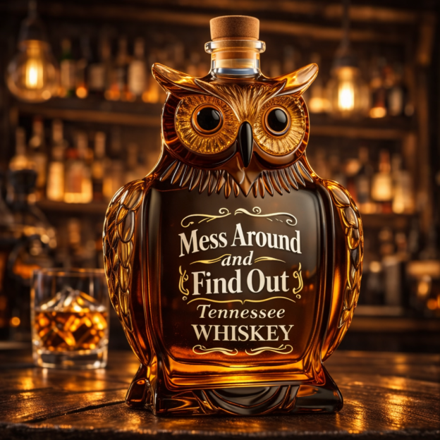 🐶 French Bulldog Whiskey Decanter – "Mess Around and Find Out" 🐾