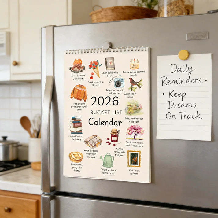 ✨2026 Bucket List Spiral Calendar: Slow Down & Savor the Seasons📅