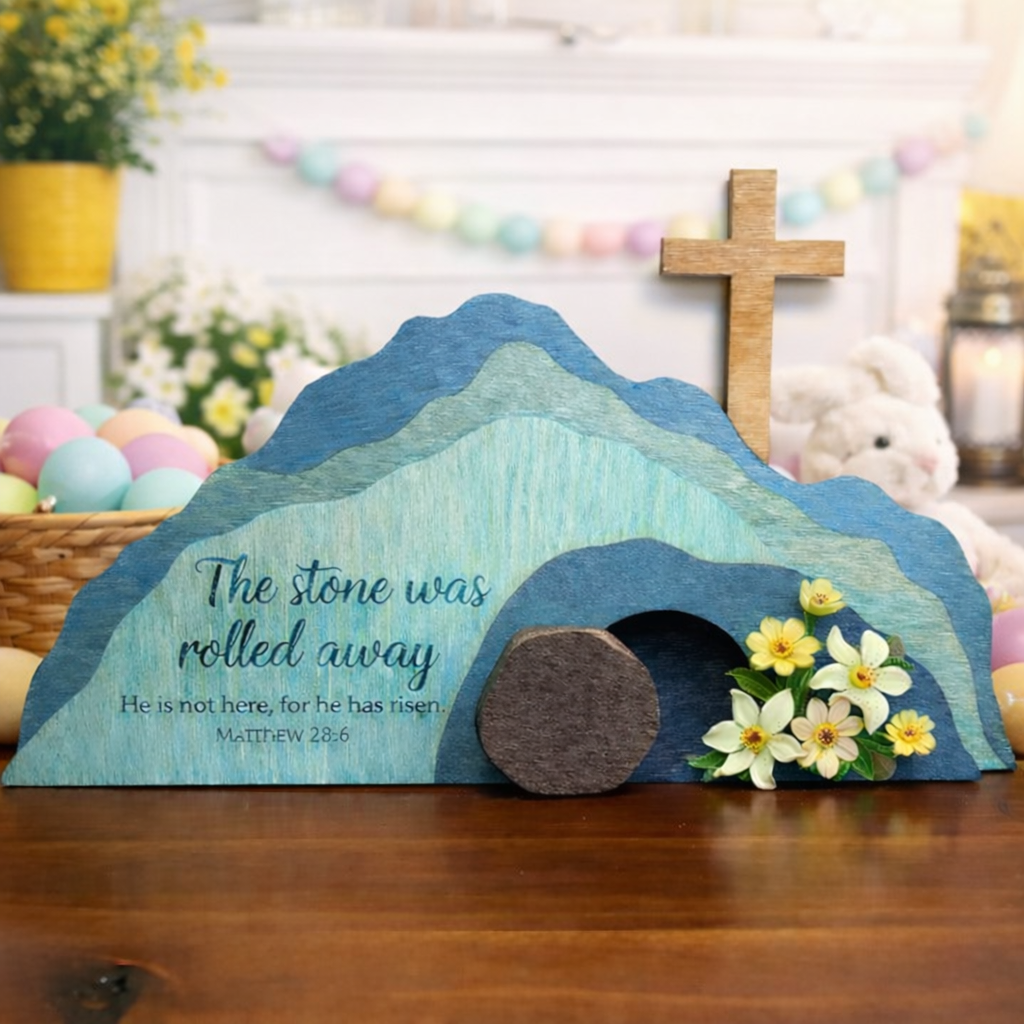 ✝️ He Is Risen Layered Wooden Resurrection Art ✨