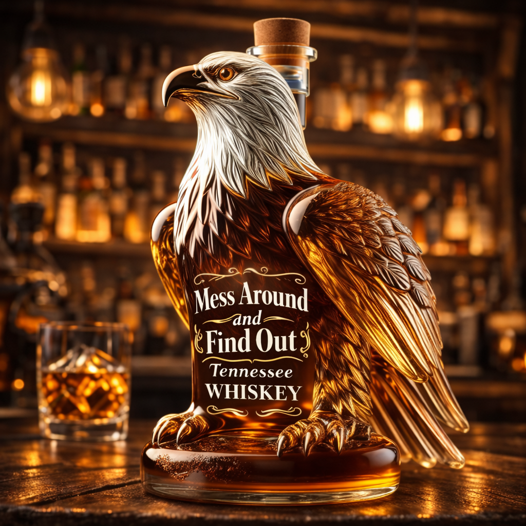 🐶 French Bulldog Whiskey Decanter – "Mess Around and Find Out" 🐾