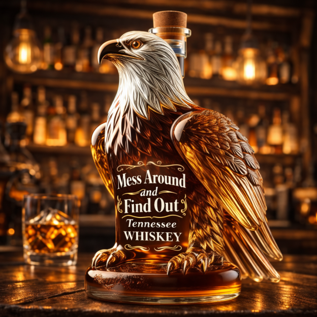 🐶 French Bulldog Whiskey Decanter – "Mess Around and Find Out" 🐾