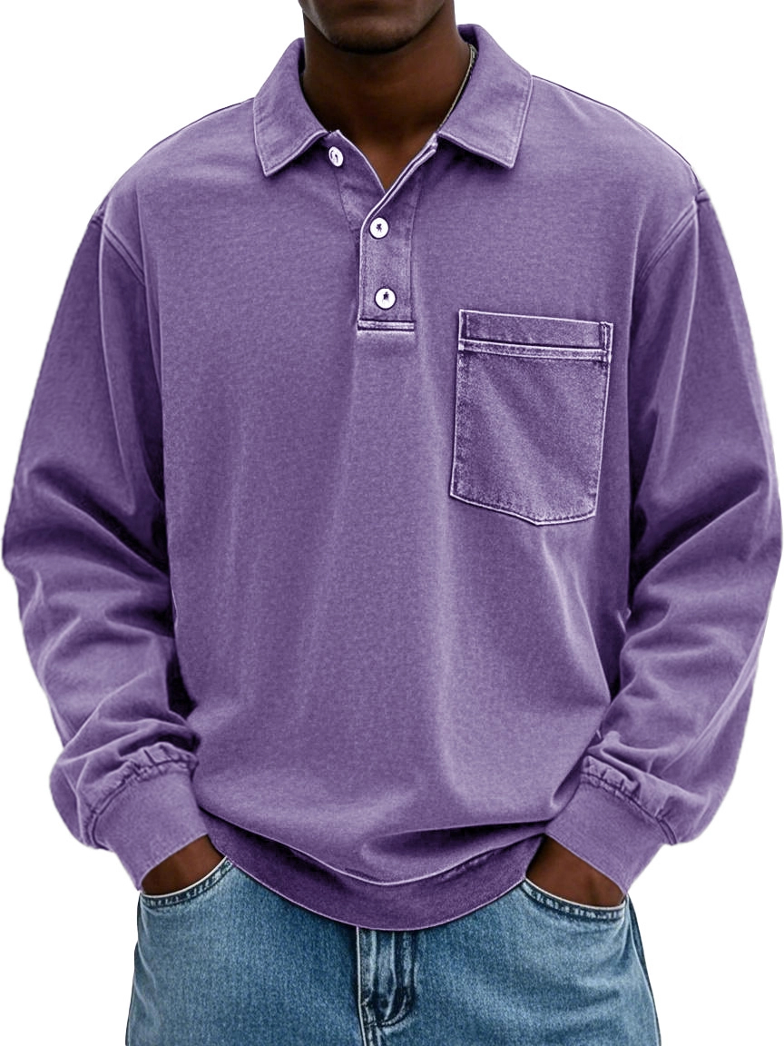 Men Can’t Get Enough of This Cozy Polo Shirt - Premium Comfort, Everyday Style
