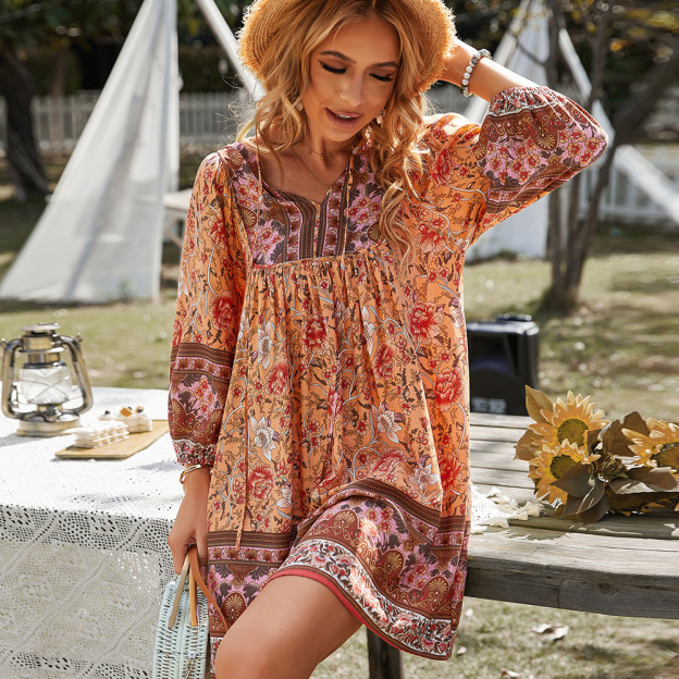 Bohemian Casual Resort Dress