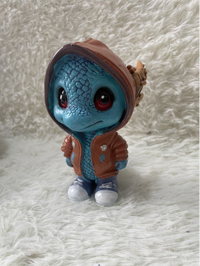 New models, Christmas, dinosaur elf sculpture ornaments, dolls, atmosphere, scene arrangement, resin decoration crafts