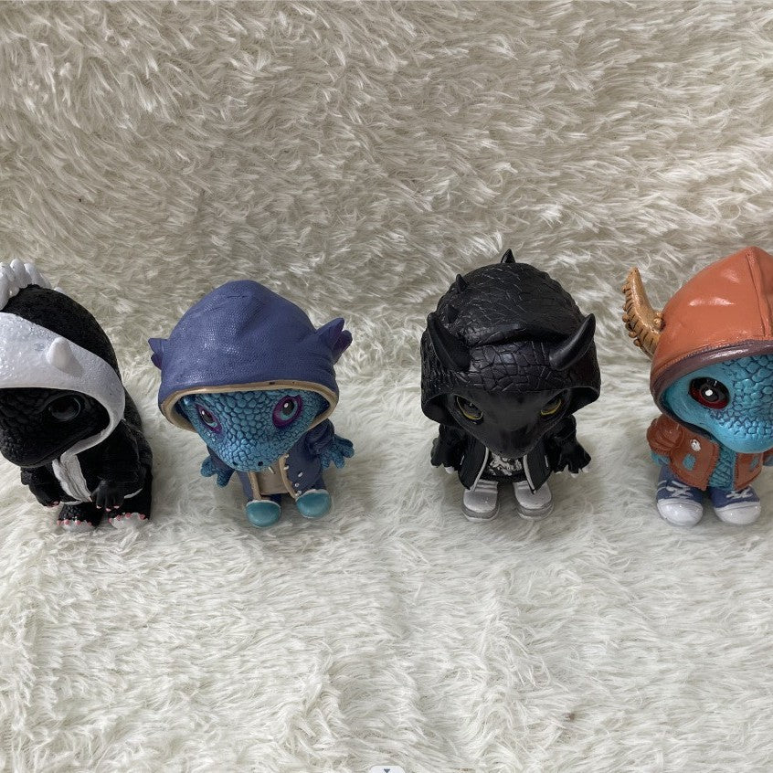 New models, Christmas, dinosaur elf sculpture ornaments, dolls, atmosphere, scene arrangement, resin decoration crafts