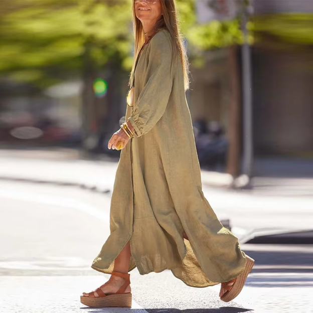 Maren - Cotton linen blend dress