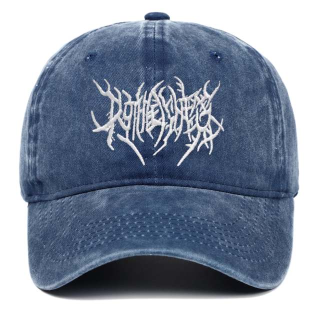 Fashion Washed Baseball Caps for Men Women Goth Rock Embroidered Casual Cap Outdoor Streetwear Hats Snapback Dad Hat Hip Hop Cap