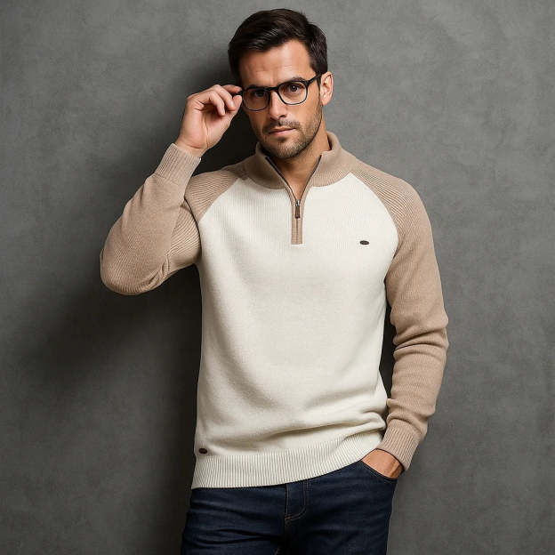 Nolan Cotton Mock Neck Sweater