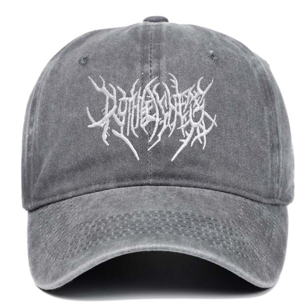 Fashion Washed Baseball Caps for Men Women Goth Rock Embroidered Casual Cap Outdoor Streetwear Hats Snapback Dad Hat Hip Hop Cap