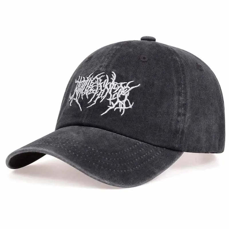 Fashion Washed Baseball Caps for Men Women Goth Rock Embroidered Casual Cap Outdoor Streetwear Hats Snapback Dad Hat Hip Hop Cap