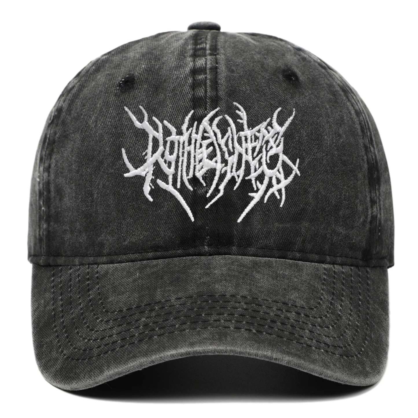 Fashion Washed Baseball Caps for Men Women Goth Rock Embroidered Casua
