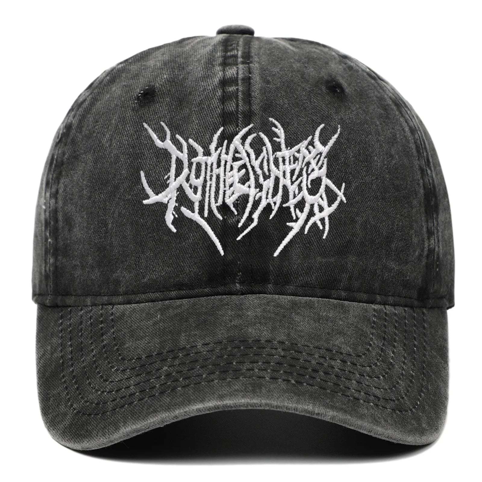 Fashion Washed Baseball Caps for Men Women Goth Rock Embroidered Casua
