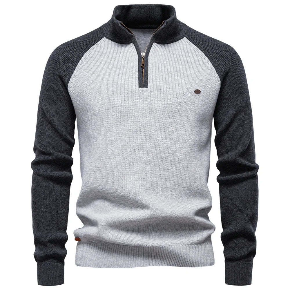Nolan Cotton Mock Neck Sweater