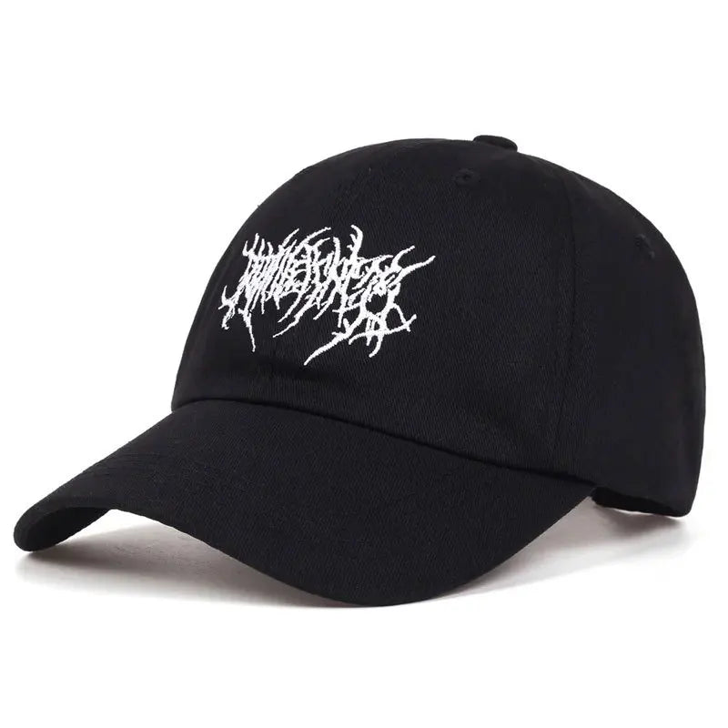 Fashion Washed Baseball Caps for Men Women Goth Rock Embroidered Casual Cap Outdoor Streetwear Hats Snapback Dad Hat Hip Hop Cap