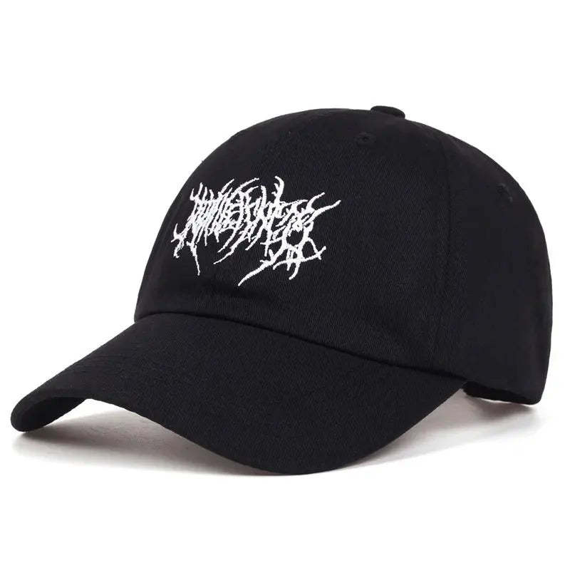 Fashion Washed Baseball Caps for Men Women Goth Rock Embroidered Casual Cap Outdoor Streetwear Hats Snapback Dad Hat Hip Hop Cap