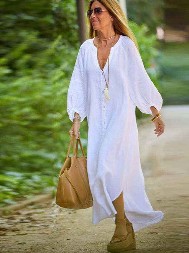 Maren - Cotton linen blend dress