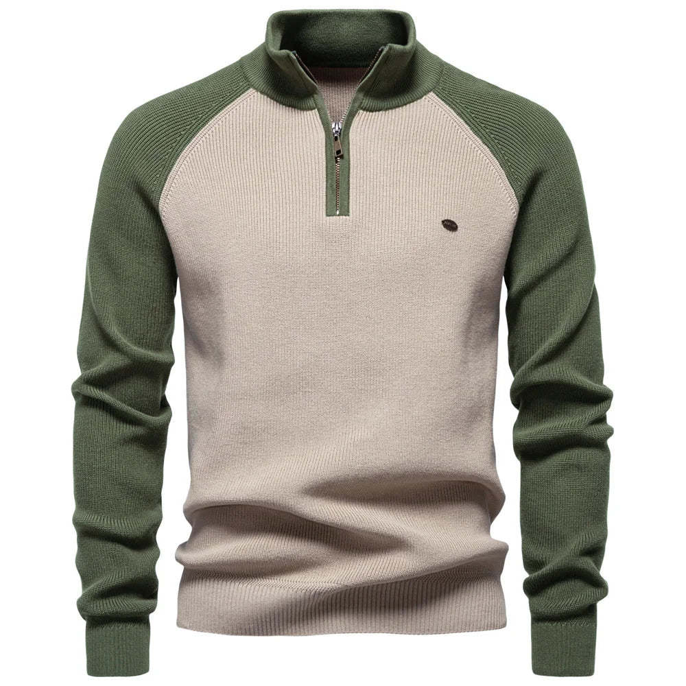Nolan Cotton Mock Neck Sweater