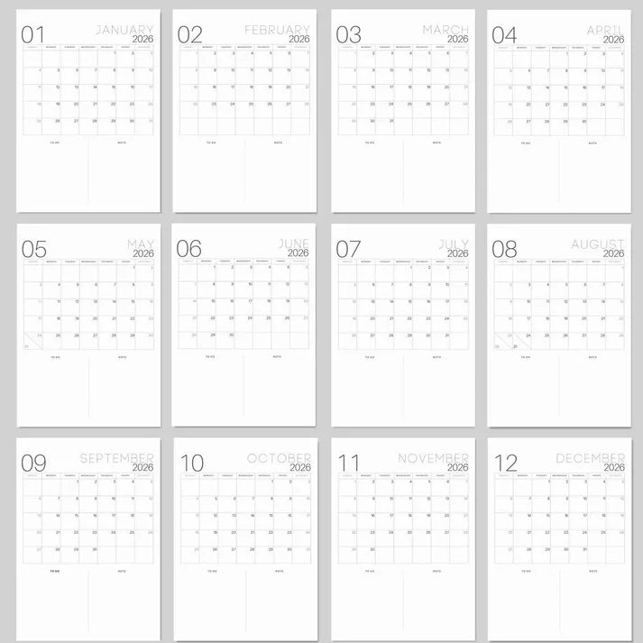 ✨2026 Bucket List Spiral Calendar: Slow Down & Savor the Seasons📅