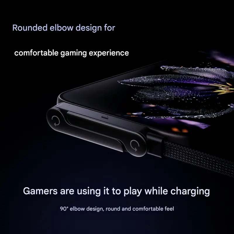 📱240W Braided Fast Charge Cable With Built-in Phone Stand