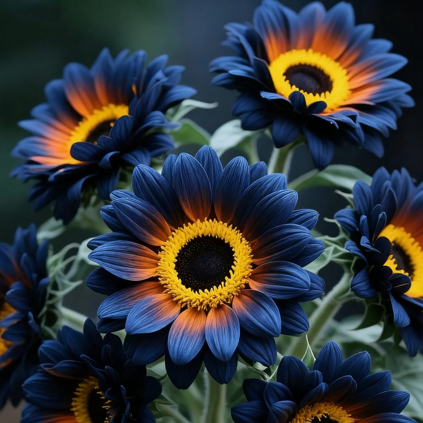 🌌🔥 Midnight Blaze Sunflower Seeds– The Rarest Sunflower You’ll Ever Grow! 🌻