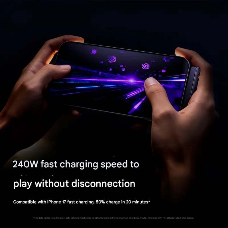 📱240W Braided Fast Charge Cable With Built-in Phone Stand