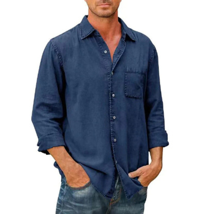 🔥Mens Long Sleeve Button Down Shirt