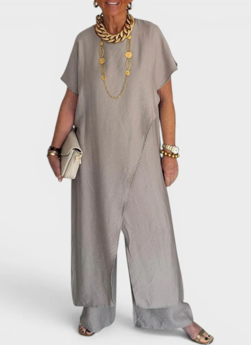 Roseth - Set aus Tunika im Lagenlook und weiter Hose