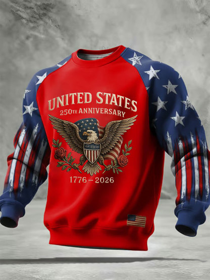 Men's America 250 Printed Casual Sweatshirt