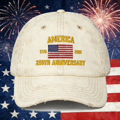 America 250th Anniversary Vintage Cotton Twill Cap