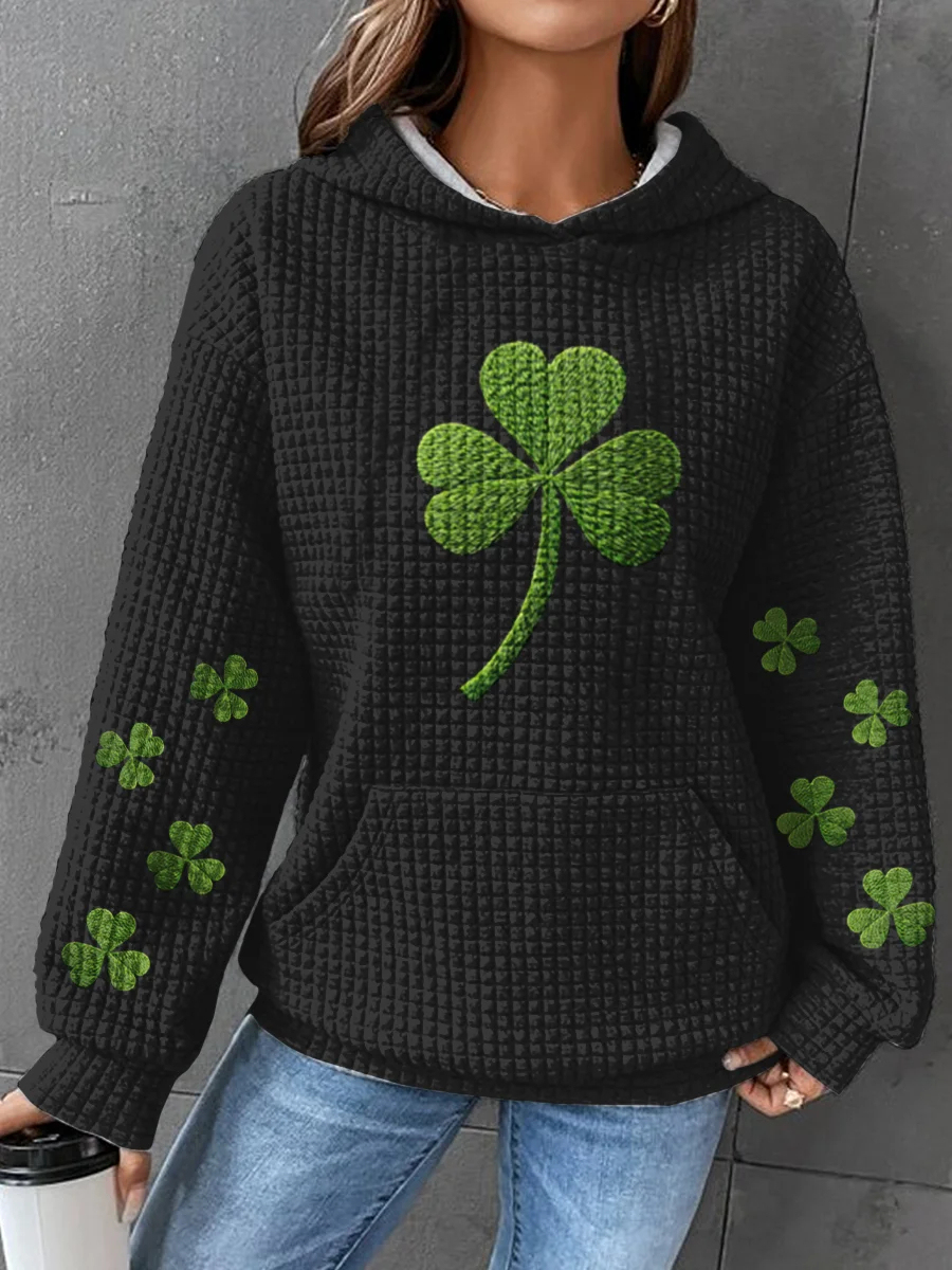 Women's St. Patrick's Day Printed Hooded Sweatshirt