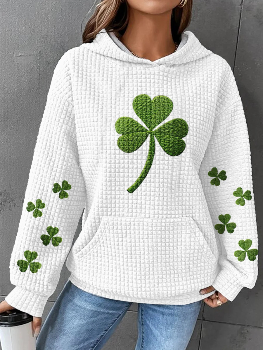 Women's St. Patrick's Day Printed Hooded Sweatshirt