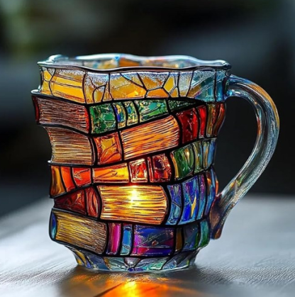 Painted Book Mug