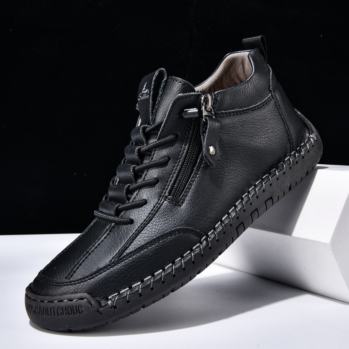 ⏰LAST DAY 70% OFF🛒Men's Outdoor Casual Leather Boots – Comfortable for Walking & Driving