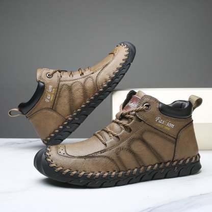 Last Day 60% OFF🔥⏱️New Arrival Promotion⏱️🔥Men's Casual Leather Good Arch Support & Non-slip Outdoor  Breathable Walking Shoes