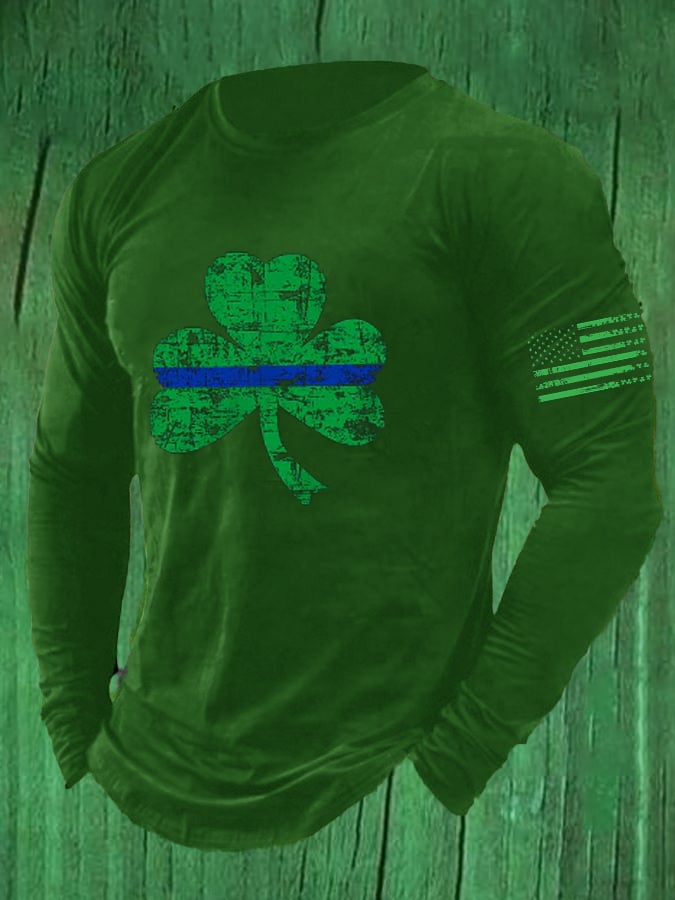 Men's Vintage St. Patrick's Flag Long Sleeve T-Shirt