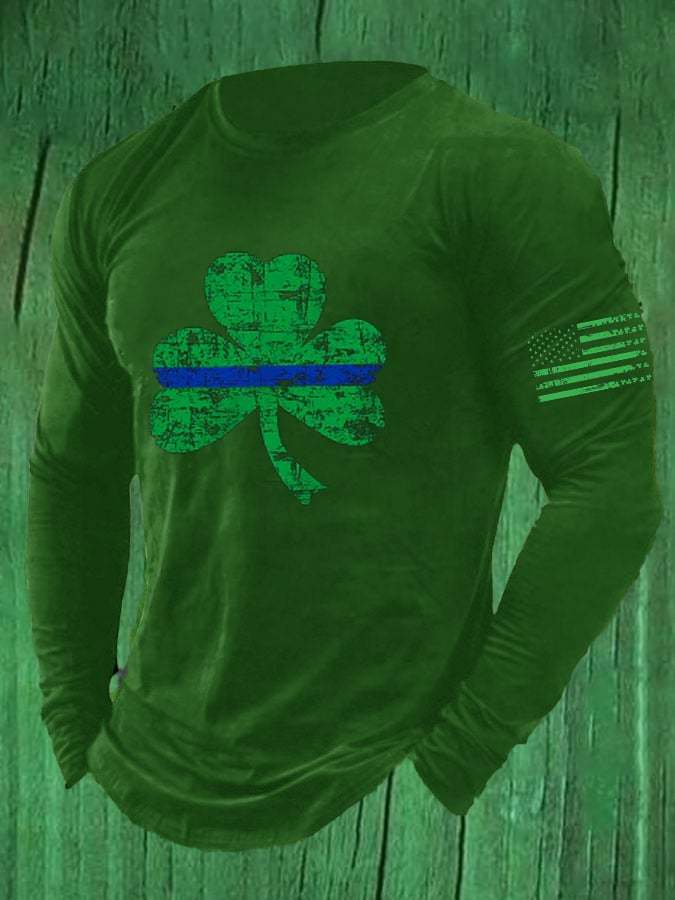 Men's Vintage St. Patrick's Flag Long Sleeve T-Shirt