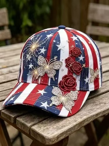 hummingbird baseball cap, sun-protective duckbill cap for spring and summer, ethnic style, versatile and fashionable.