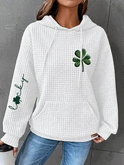 Women's St. Patrick's Day Printed Hooded Sweatshirt