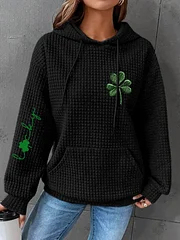Women's St. Patrick's Day Printed Hooded Sweatshirt