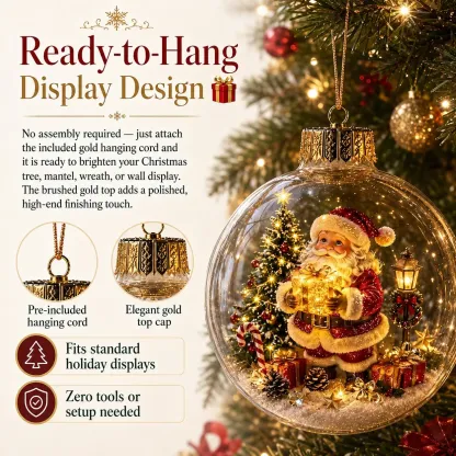 🎄Glowing Christmas Diorama Ornament – A Tiny Winter World in the Palm of Your Hand👼