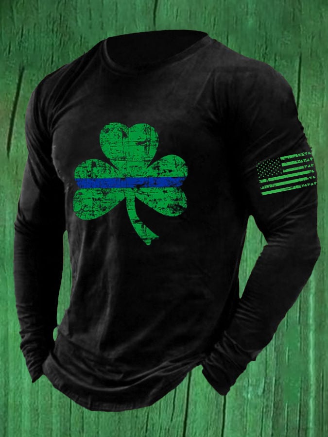Men's Vintage St. Patrick's Flag Long Sleeve T-Shirt