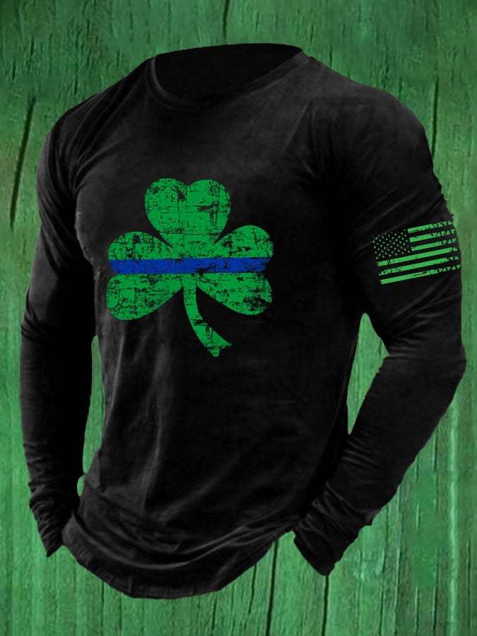 Men's Vintage St. Patrick's Flag Long Sleeve T-Shirt